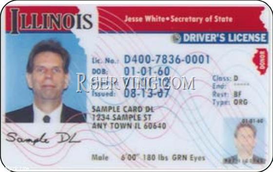 Illinois template id card